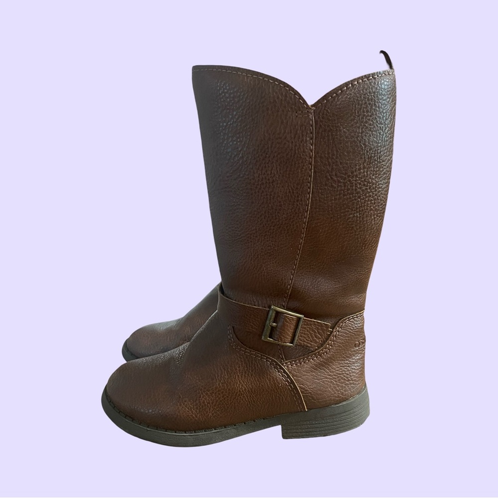 OshKosh B'gosh Brown Boots Toddler Girls Size 9 - Picture 2 of 5